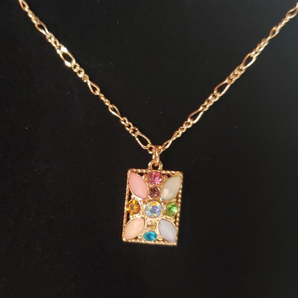 Jewelry - Pastel Rhinestone Pendant- New
